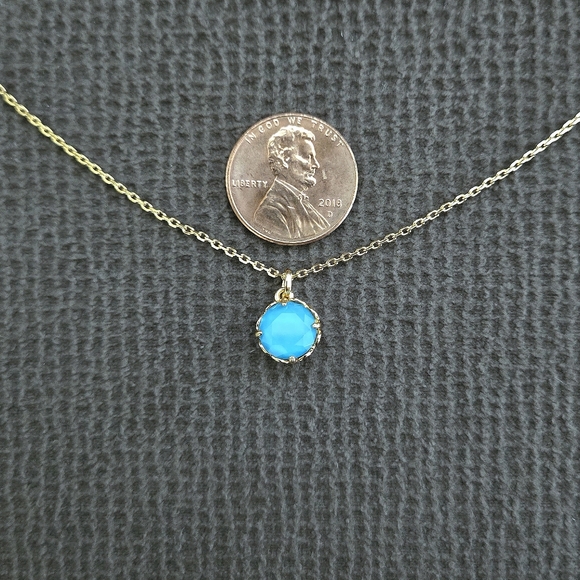 Kate Spade♠️ "That Sparkle" Turquoise🩵 Pendant Necklace - NWT - Picture 8 of 16